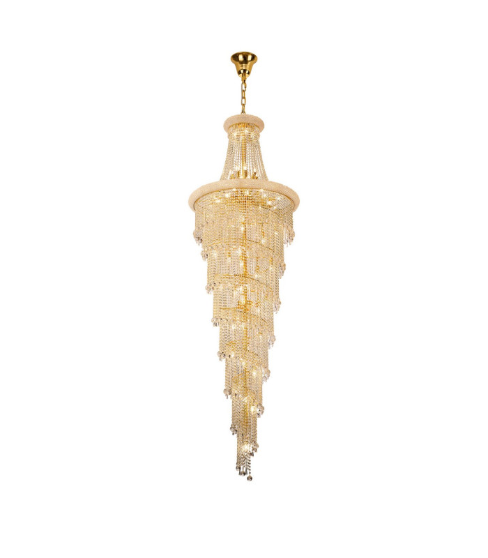 Alexandra Pendant 7 Layer Spiral 63 Light E14 Gold/Crystal Item Weight: 66.4kg-1