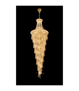 Alexandra Pendant 7 Layer Spiral 63 Light E14 Gold/Crystal Item Weight: 66.4kg-2