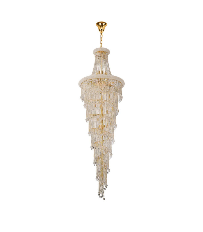 Alexandra Pendant 7 Layer Spiral 63 Light E14 Gold/Crystal Item Weight: 66.4kg-3