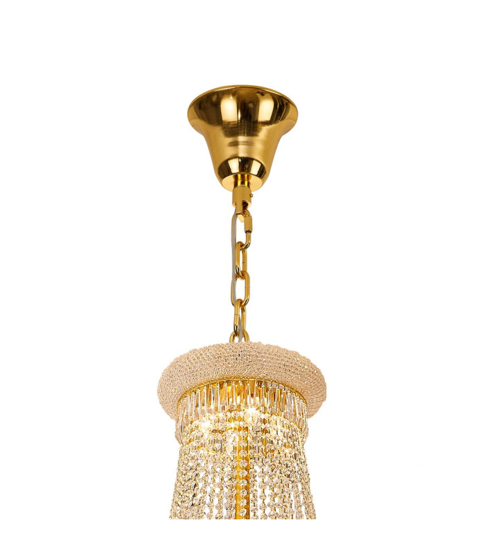 Alexandra Pendant 7 Layer Spiral 63 Light E14 Gold/Crystal Item Weight: 66.4kg-4