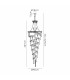 Alexandra Pendant 7 Layer Spiral 63 Light E14 Gold/Crystal Item Weight: 66.4kg-7