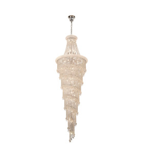 Alexandra Pendant 7 Layer Spiral 63 Light E14 Polished Chrome/Crystal Item Weight: 66.4kg-1