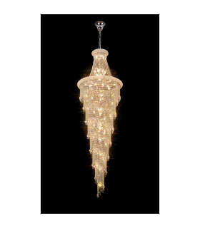 Alexandra Pendant 7 Layer Spiral 63 Light E14 Polished Chrome/Crystal Item Weight: 66.4kg-2
