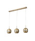 Andrea Pendant 3 Light E27 Linear Antique Brass/Crystal-3