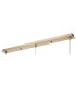 Andrea Pendant 3 Light E27 Linear Antique Brass/Crystal-6