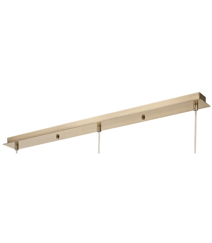 Andrea Pendant 3 Light E27 Linear Antique Brass/Crystal-6