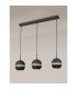 Andrea Pendant 3 Light E27 Linear Graphite/Crystal-2