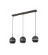 Andrea Pendant 3 Light E27 Linear Graphite/Crystal-3