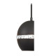 Andrea Pendant 3 Light E27 Linear Graphite/Crystal-4