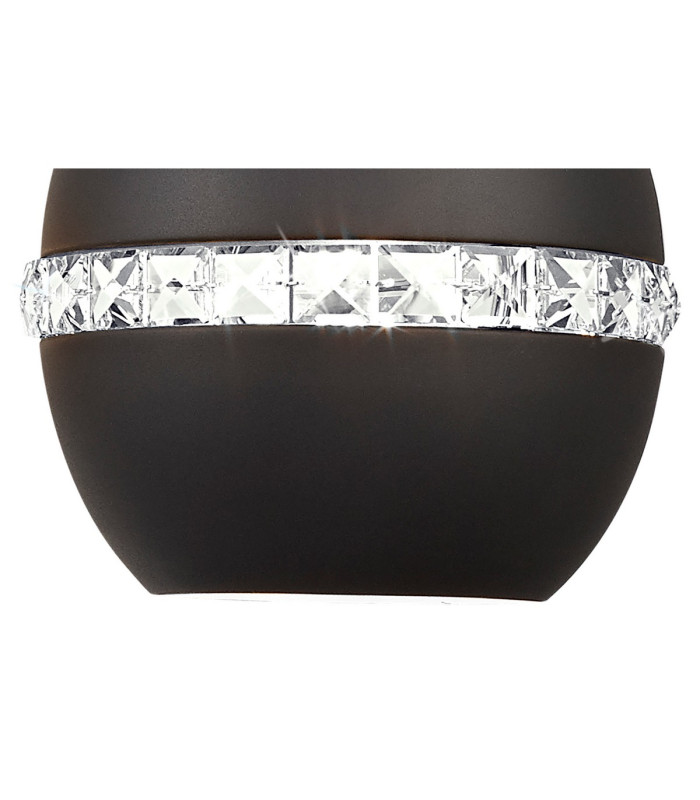 Andrea Pendant 3 Light E27 Round Graphite/Crystal-5
