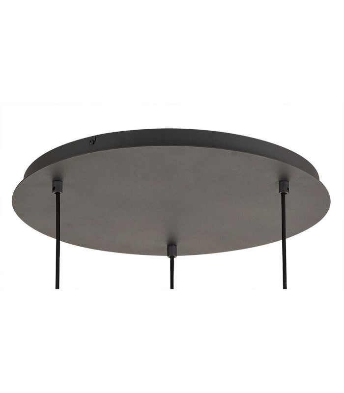 Andrea Pendant 3 Light E27 Round Graphite/Crystal-6
