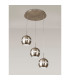 Andrea Pendant 3 Light E27 Round Satin Nickel/Crystal-2