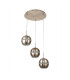 Andrea Pendant 3 Light E27 Round Satin Nickel/Crystal-3