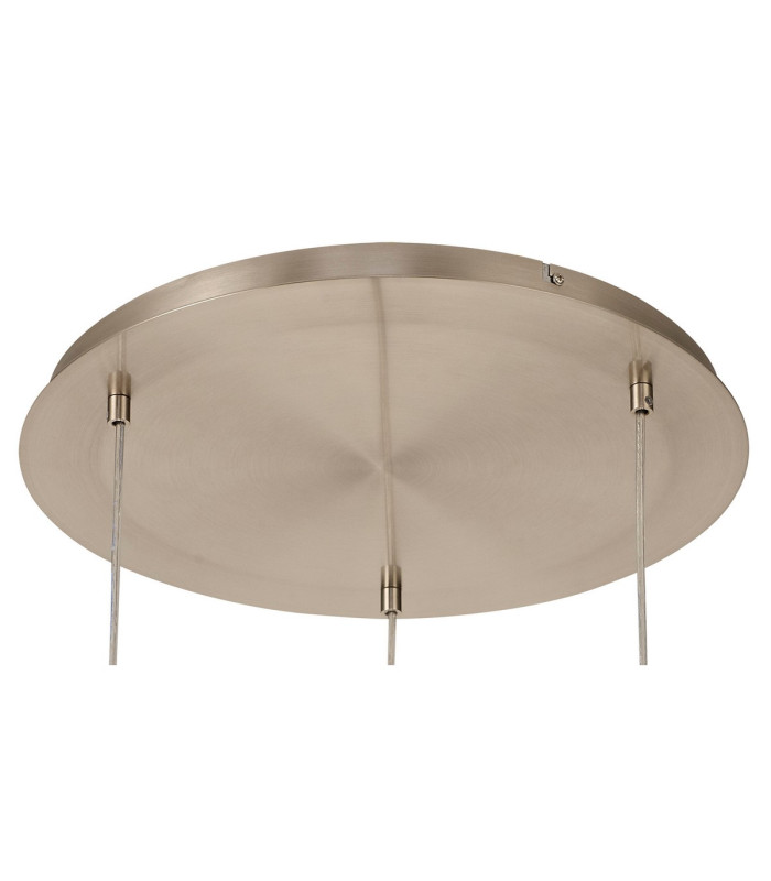 Andrea Pendant 3 Light E27 Round Satin Nickel/Crystal-5