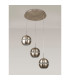 Andrea Pendant 3 Light E27 Round Satin Nickel/Crystal-6