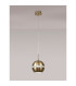 Andrea Single Pendant 1 Light E27 Antique Brass/Crystal-2