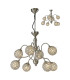 Apollo Pendant 8 Light G9 Satin Nickel/Crystal-1