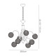 Apollo Pendant 8 Light G9 Satin Nickel/Crystal-7