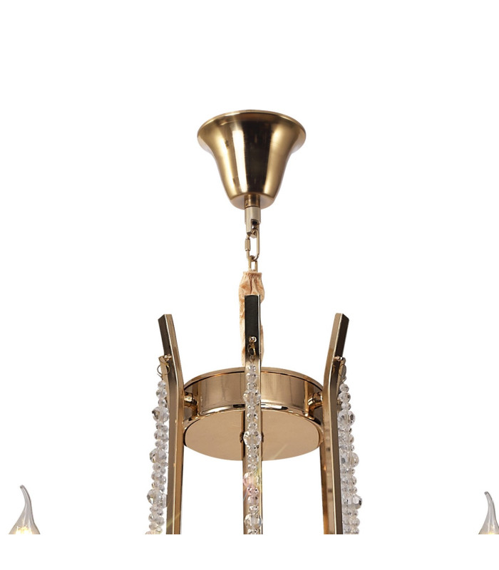 Armand Pendant 12+6+3+3 Light E14 French Gold/Crystal (ITEM REQUIRES CONSTRUCTION/CONNECTION) Item Weight: 32.5kg-4