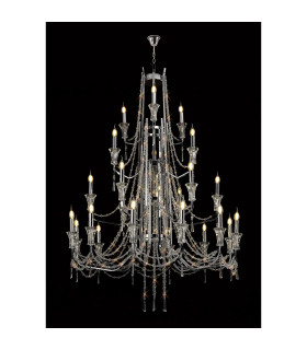 Armand Pendant 12+6+3+3 Light E14 Polished Chrome/Crystal (ITEM REQUIRES CONSTRUCTION/CONNECTION) Item Weight: 32.5kg-2