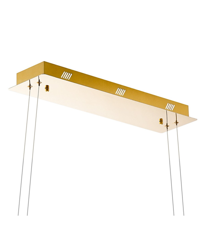 Bano Linear 3 Light Dimmable Pendant 46W LED 4000K 3700lm French Gold / Crystal Chain 3yrs Warranty-3