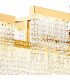 Bano Linear 3 Light Dimmable Pendant 46W LED 4000K 3700lm French Gold / Crystal Chain 3yrs Warranty-5