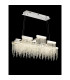 Bano Linear 3 Light Dimmable Pendant 46W LED 4000K 3700lm Polished Chrome / Crystal Chain 3yrs Warranty-2