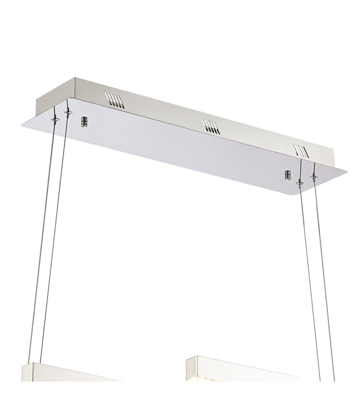 Bano Linear 3 Light Dimmable Pendant 46W LED 4000K 3700lm Polished Chrome / Crystal Chain 3yrs Warranty-5