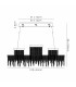 Bano Linear 3 Light Dimmable Pendant 46W LED 4000K 3700lm Polished Chrome / Crystal Chain 3yrs Warranty-7