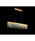 Bano Linear Dimmable Pendant 40W LED 4000K 4200lm French Gold / Crystal Chain 3yrs Warranty-2