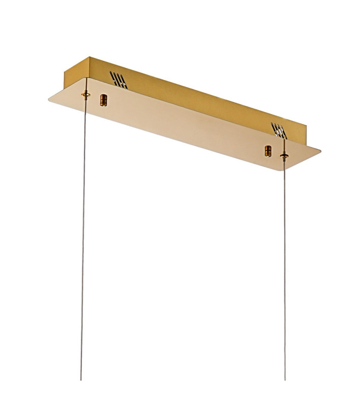Bano Linear Dimmable Pendant 40W LED 4000K 4200lm French Gold / Crystal Chain 3yrs Warranty-4