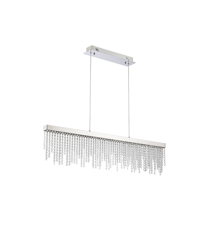 Bano Linear Dimmable Pendant 40W LED 4000K 4200lm Polished Chrome / Crystal Chain 3yrs Warranty-3