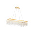 Bano Rectangular Dimmable Pendant 40W LED 4000K 4600lm French Gold / Crystal Chain 3yrs Warranty-1