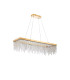 Bano Rectangular Dimmable Pendant 40W LED 4000K 4600lm French Gold / Crystal Chain 3yrs Warranty-4