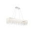 Bano Rectangular Dimmable Pendant 40W LED 4000K 4600lm Polished Chrome / Crystal Chain 3yrs Warranty-1