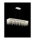 Bano Rectangular Dimmable Pendant 40W LED 4000K 4600lm Polished Chrome / Crystal Chain 3yrs Warranty-2