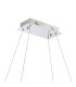 Bano Rectangular Dimmable Pendant 40W LED 4000K 4600lm Polished Chrome / Crystal Chain 3yrs Warranty-3