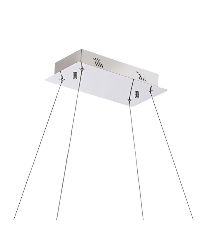 Bano Rectangular Dimmable Pendant 40W LED 4000K 4600lm Polished Chrome / Crystal Chain 3yrs Warranty-3