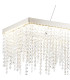 Bano Rectangular Dimmable Pendant 40W LED 4000K 4600lm Polished Chrome / Crystal Chain 3yrs Warranty-4