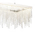Bano Rectangular Dimmable Pendant 40W LED 4000K 4600lm Polished Chrome / Crystal Chain 3yrs Warranty-5