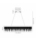Bano Rectangular Dimmable Pendant 40W LED 4000K 4600lm Polished Chrome / Crystal Chain 3yrs Warranty-6