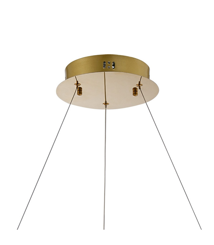 Bano Round Dimmable Pendant 29W LED 4000K 3500lm French Gold / Crystal Chain 3yrs Warranty-4