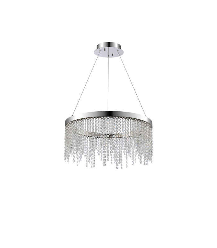 Bano Round Dimmable Pendant 29W LED 4000K 3500lm Polished Chrome / Crystal Chain 3yrs Warranty-4
