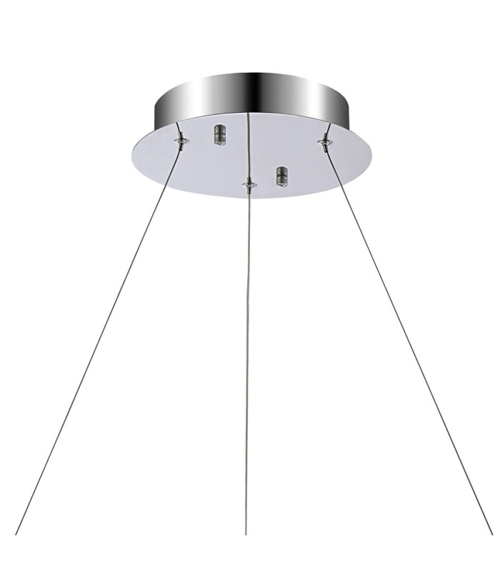 Bano Round Dimmable Pendant 29W LED 4000K 3500lm Polished Chrome / Crystal Chain 3yrs Warranty-5