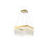 Bano Square Dimmable Pendant 29W LED 4000K 3400lm French Gold / Crystal Chain 3yrs Warranty-1