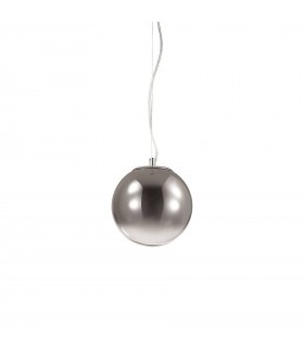 1 Light Globe Ceiling Pendant Chrome Shade - 1