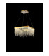 Bano Square Dimmable Pendant 29W LED 4000K 3400lm French Gold / Crystal Chain 3yrs Warranty-2