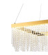 Bano Square Dimmable Pendant 29W LED 4000K 3400lm French Gold / Crystal Chain 3yrs Warranty-5