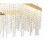 Bano Square Dimmable Pendant 29W LED 4000K 3400lm French Gold / Crystal Chain 3yrs Warranty-6