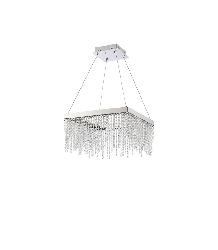 Bano Square Dimmable Pendant 29W LED 4000K 3400lm Polished Chrome / Crystal Chain 3yrs Warranty-3